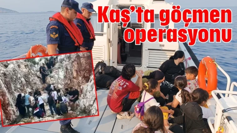 Kaş’ta göçmen operasyonu