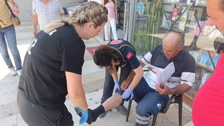 Kaza yapan motosikletli hastaneye gitmek istemedi