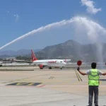 Macaristan'ın başkenti Budapeşte'den Gazipaşa'ya ilk uçuş gerçekleşti