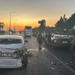 Manavgat’ta zincirleme kaza: 1 yaralı