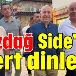 Özdağ, Side'de dert dinledi