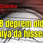 Son Dakika... 5,8 deprem oldu! Antalya'da hissedildi