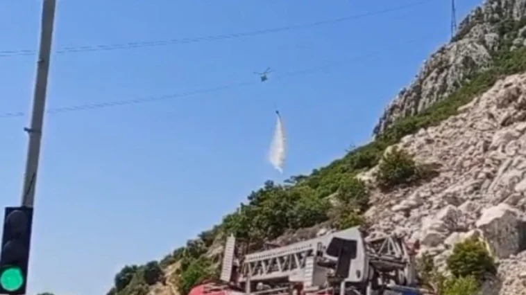 Tünektepe yangını 1 saate kontrol altına alındı