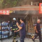 Büfe yangını korkuttu