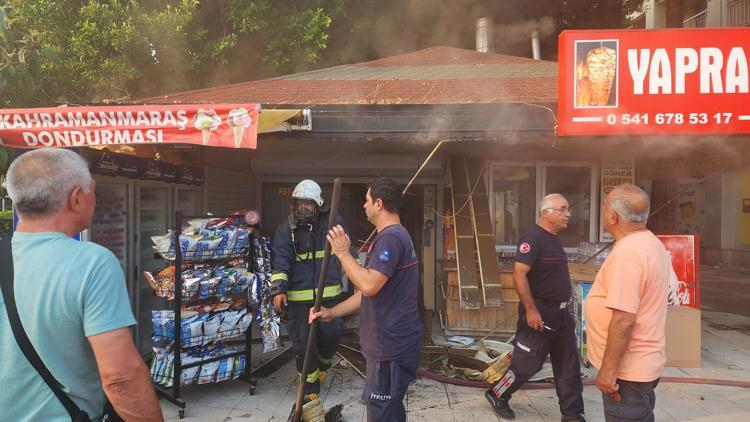 Büfe yangını korkuttu