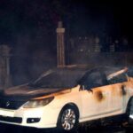 Otomobil seyir halinde yandı