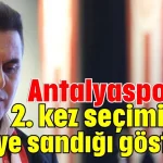 Antalyaspor'da 2. kez seçimi aldı A.Ş.'ye sandığı gösterdi