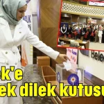 Böcek'e destek dilek kutusunda