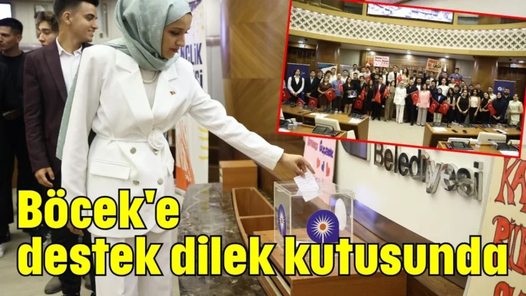 Böcek'e destek dilek kutusunda