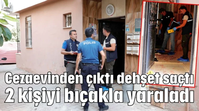 Cezaevinden çıktı dehşet saçtı, 2 kişiyi bıçakla yaraladı