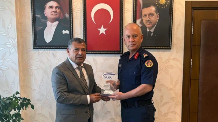 Jandarma komutanından SGK müdürüne ziyaret