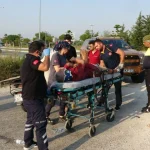 Manavgat'ta motosiklet ile hafif ticari araç çarpıştı: 1 yaralı