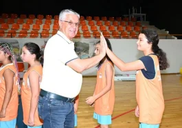 Minik basketbolculardan hazırlık maçı