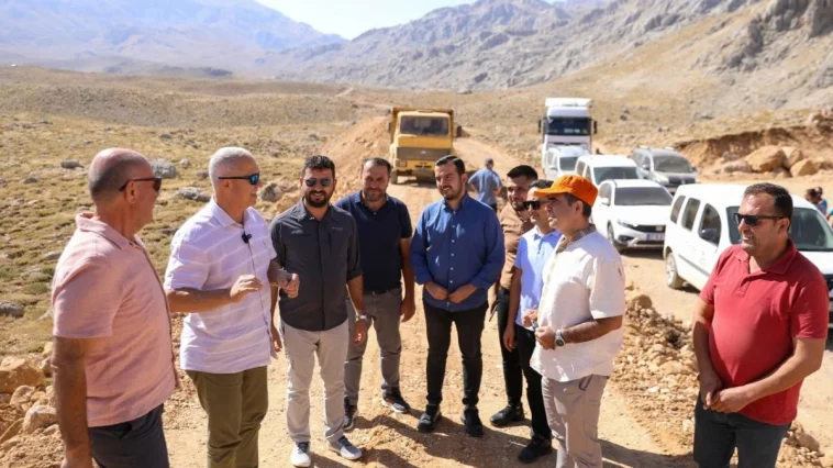 Okurcalar Yaylası yolunda çalışma