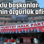 Tutuklu başkanlar CHP'nin özgürlük afişinde