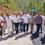 Dağdere yolunda asfalt serimi başladı