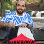 Çalıştayda keçeden Filistin bayrağı yaptı