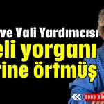 ALDAŞ ve Vali Yardımcısı pireli yorganı üzerine örtmüş