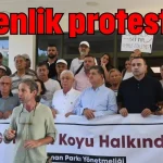Antalya Orman Bölge Müdürlüğü önünde Gerenlik protestosu