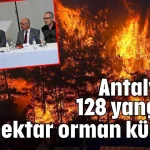 Antalya'da 128 yangında 589 hektar orman kül oldu