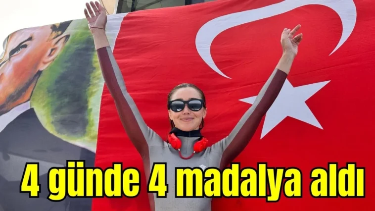 Antalya'da 4 günde 4 altın madalya aldı