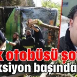 Antalya'da halk otobüsü şoförü direksiyon başında öldü