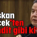 Başkan Böcek’ten tehdit gibi kitap