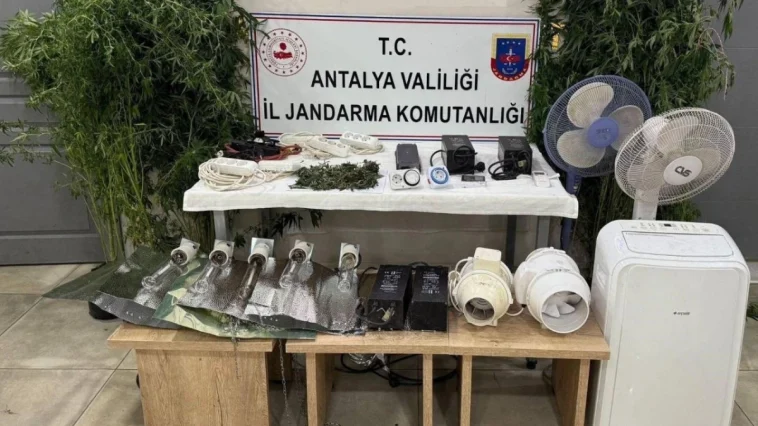 Evini uyuşturucu serasına çevirdi, kaçamadı