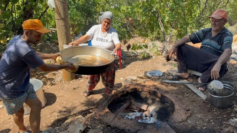 Gazipaşalılar imeceyle pekmez üretiyor