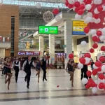 Havalimanında Zafer Bayramı coşkusu