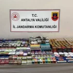 Kemer'de jandarmadan kaçak ürünlere baskın