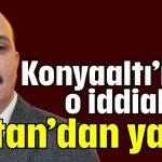 Konyaaltı’nda o iddialara Kotan’dan yanıt