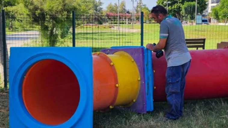 Manavgat'ta Köpek Eğitim Parkı'na yeni parkurlar