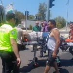 Motosiklet kamyonetle çarpıştı, sürücü yaralandı