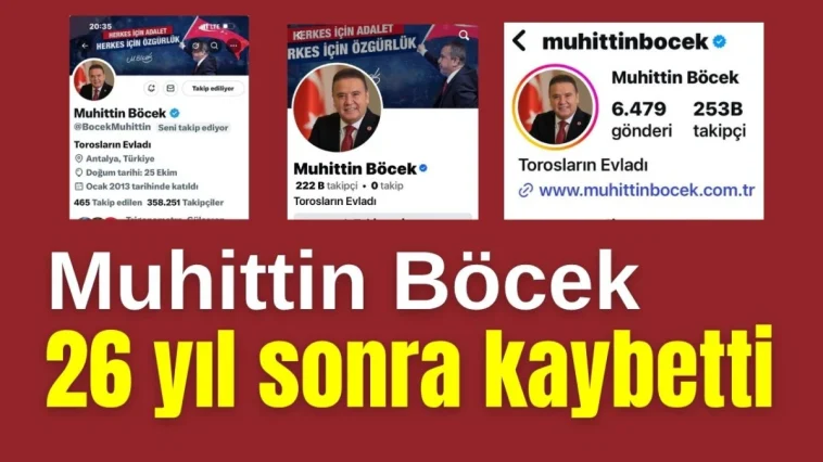 Muhittin Böcek 26 yıl sonra kaybetti