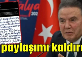 Muhittin Böcek o paylaşımı kaldırdı