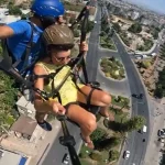 Trafik kazası yamaç paraşütü kamerasında