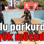 Zorlu parkurda büyük mücadele