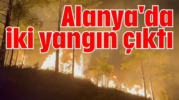 Alanya'da iki yangın çıktı