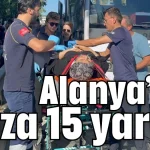 Alanya'da kaza 15 yaralı