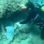 Deniz dibi temizliğinde, 2 bisiklet ve 1 tabanca bulundu