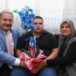 Down sendromlu Muhammed'e evinde ziyaret