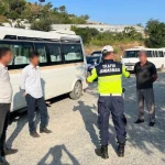 Gazipaşa'da jandarma okul servislerini denetledi