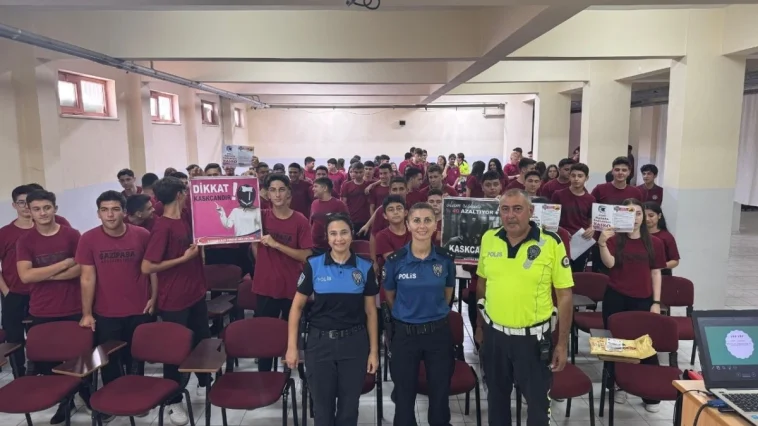 Gazipaşa’da öğrencilere 'kask candır' eğitimi