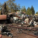 Hurda deposunda yangın paniği