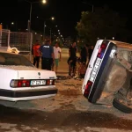 İki otomobil çarpıştı 4 kişi yaralandı