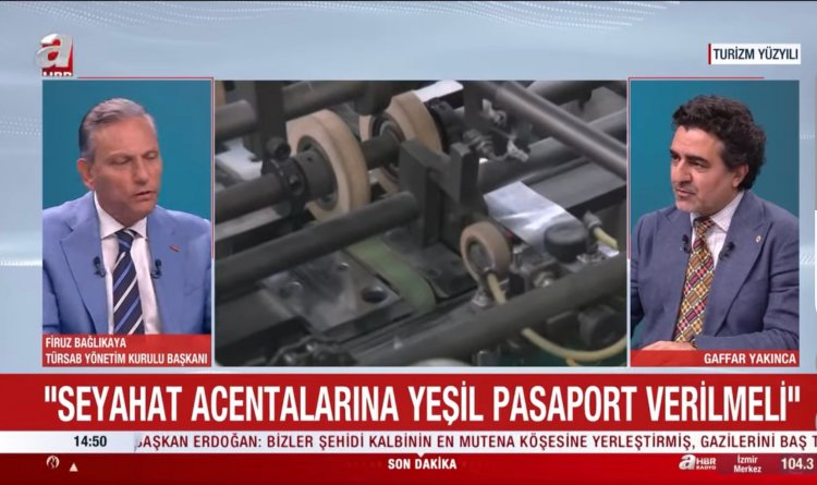 FİRUZ BAĞLIKAYA’DAN SEYAHAT ACENTALARI İÇİN YEŞİL PASAPORT TALEBİ