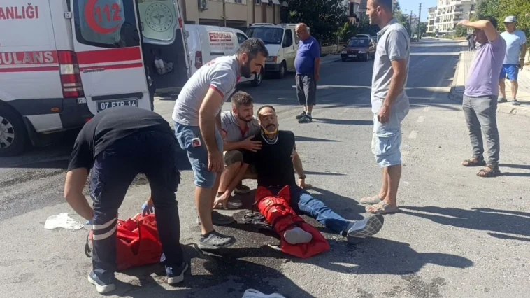 Manavgat’taki kazada motosiklet sürücüsü yaralandı