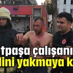 Muratpaşa çalışanı kendini yakmaya kalktı