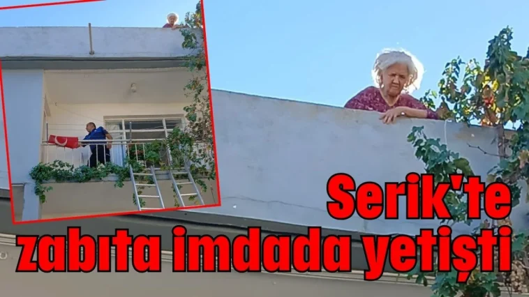 Serik'te zabıta imdada yetişti